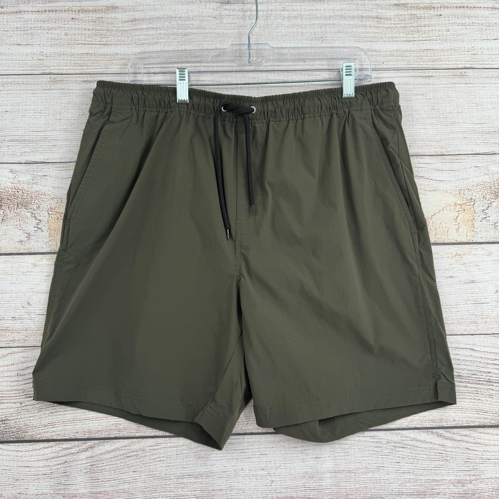 Everlane Swim Shorts Mens XL Olive Green ReNew Recycled Nylon Drawstring Trunk